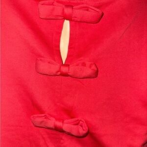 Scoop Neck Coral Long Sleeve Pocket sweater Dress